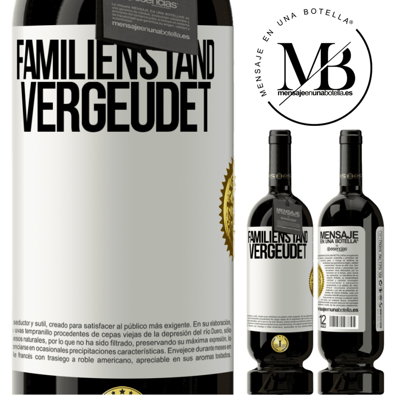 49,95 € Kostenloser Versand | Rotwein Premium Ausgabe MBS® Reserve Familienstand: vergeudet Weißes Etikett. Anpassbares Etikett Reserve 12 Monate Ernte 2016 Tempranillo