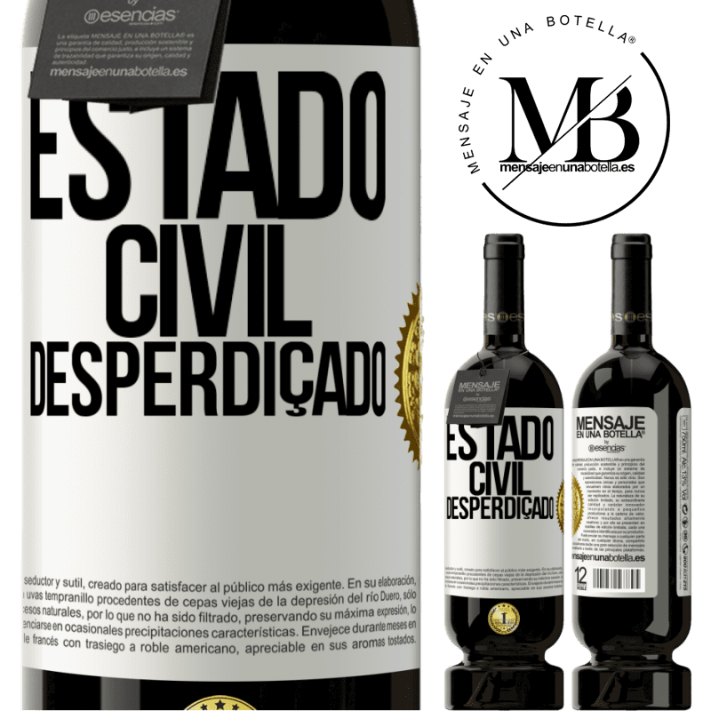 49,95 € Envio grátis | Vinho tinto Edição Premium MBS® Reserva Estado civil: desperdiçado Etiqueta Branca. Etiqueta personalizável Reserva 12 Meses Colheita 2014 Tempranillo