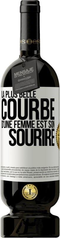 49,95 € Envoi gratuit | Vin rouge Édition Premium MBS® Réserve La plus belle courbe d'une femme est son sourire Étiquette Blanche. Étiquette personnalisable Réserve 12 Mois Récolte 2016 Tempranillo