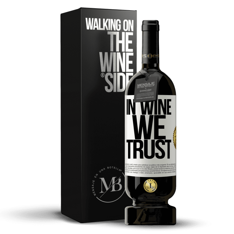 49,95 € 送料無料 | 赤ワイン プレミアム版 MBS® 予約する in wine we trust ホワイトラベル. カスタマイズ可能なラベル 予約する 12 月 収穫 2016 Tempranillo