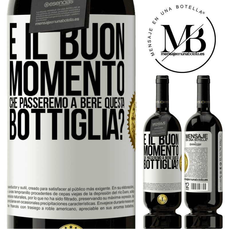 49,95 € Spedizione Gratuita | Vino rosso Edizione Premium MBS® Riserva e il buon momento che passeremo a bere questa bottiglia? Etichetta Bianca. Etichetta personalizzabile Riserva 12 Mesi Raccogliere 2015 Tempranillo