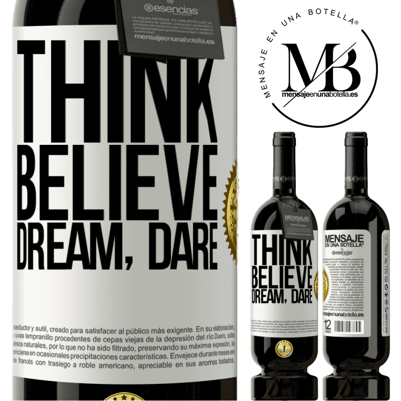 29,95 € Free Shipping | Red Wine Premium Edition MBS® Reserva Think believe dream dare White Label. Customizable label Reserva 12 Months Harvest 2014 Tempranillo