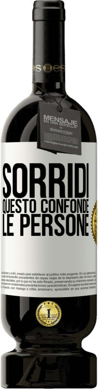49,95 € Spedizione Gratuita | Vino rosso Edizione Premium MBS® Riserva Sorridi, questo confonde le persone Etichetta Bianca. Etichetta personalizzabile Riserva 12 Mesi Raccogliere 2016 Tempranillo