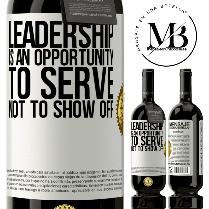29,95 € Free Shipping | Red Wine Premium Edition MBS® Reserva Leadership is an opportunity to serve, not to show off White Label. Customizable label Reserva 12 Months Harvest 2014 Tempranillo