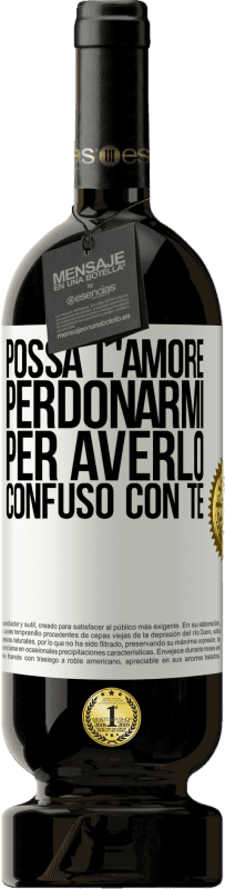 49,95 € Spedizione Gratuita | Vino rosso Edizione Premium MBS® Riserva Possa l'amore perdonarmi per averlo confuso con te Etichetta Bianca. Etichetta personalizzabile Riserva 12 Mesi Raccogliere 2016 Tempranillo