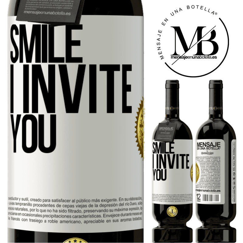 29,95 € Free Shipping | Red Wine Premium Edition MBS® Reserva Smile I invite you White Label. Customizable label Reserva 12 Months Harvest 2014 Tempranillo