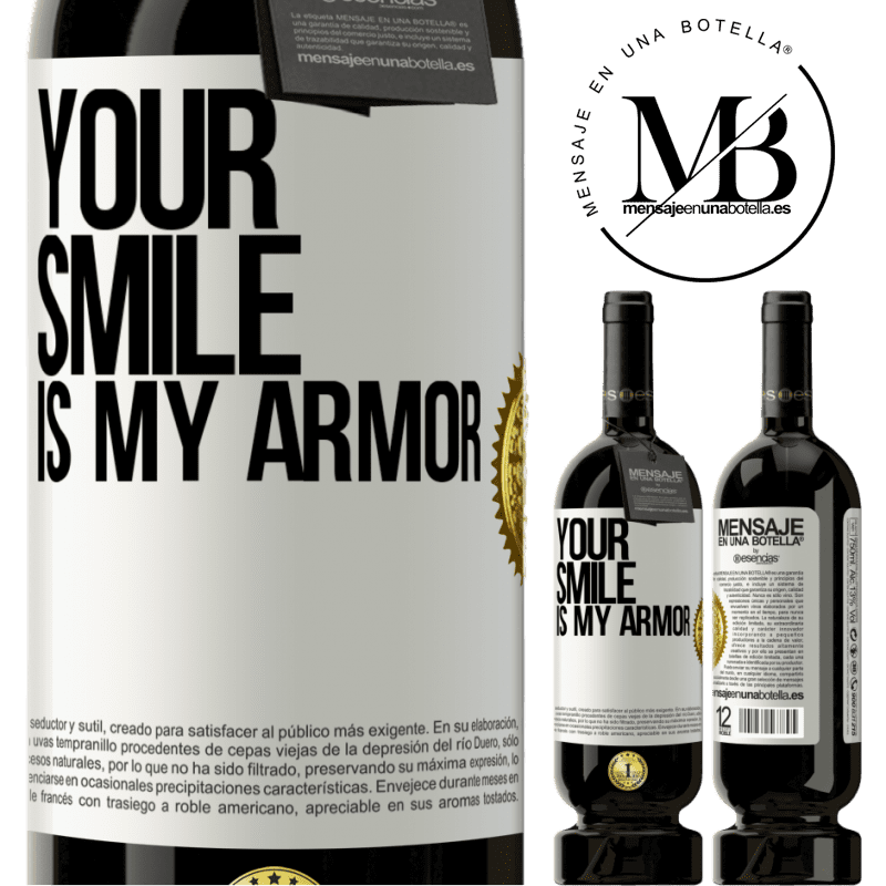 49,95 € Free Shipping | Red Wine Premium Edition MBS® Reserve Your smile is my armor White Label. Customizable label Reserve 12 Months Harvest 2014 Tempranillo