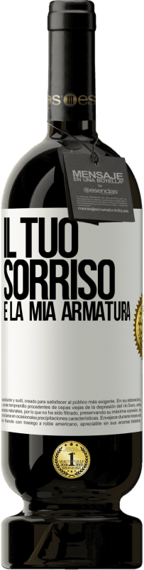 49,95 € | Vino rosso Edizione Premium MBS® Riserva Il tuo sorriso è la mia armatura Etichetta Bianca. Etichetta personalizzabile Riserva 12 Mesi Raccogliere 2015 Tempranillo