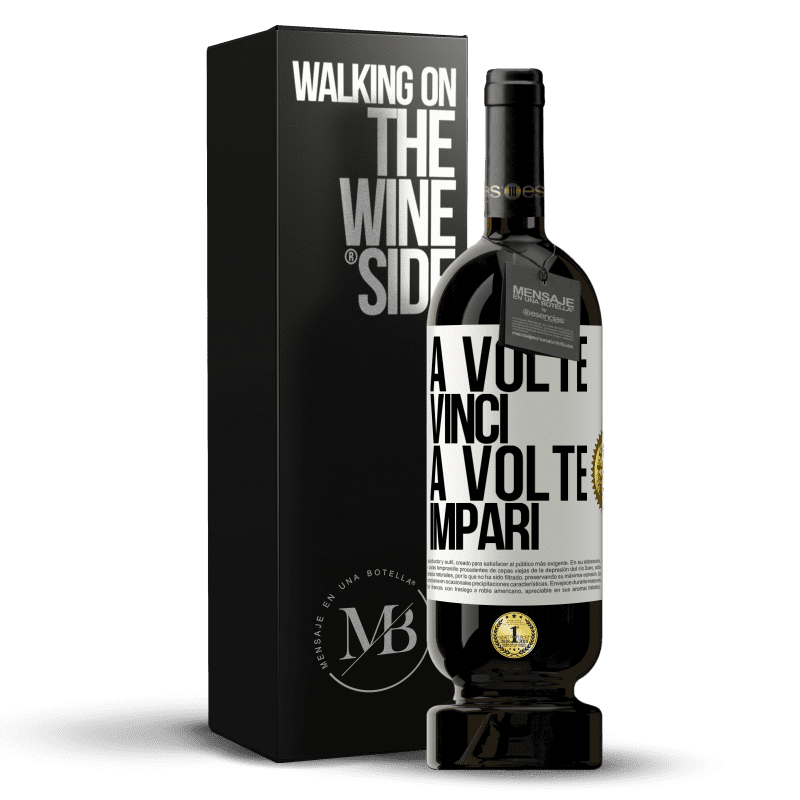 49,95 € Spedizione Gratuita | Vino rosso Edizione Premium MBS® Riserva A volte vinci, a volte impari Etichetta Bianca. Etichetta personalizzabile Riserva 12 Mesi Raccogliere 2016 Tempranillo