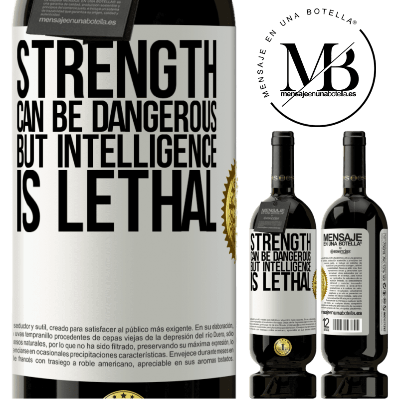 29,95 € Free Shipping | Red Wine Premium Edition MBS® Reserva Strength can be dangerous, but intelligence is lethal White Label. Customizable label Reserva 12 Months Harvest 2014 Tempranillo