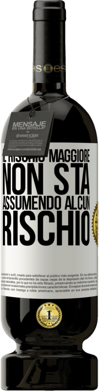49,95 € Spedizione Gratuita | Vino rosso Edizione Premium MBS® Riserva Il rischio maggiore non sta assumendo alcun rischio Etichetta Bianca. Etichetta personalizzabile Riserva 12 Mesi Raccogliere 2016 Tempranillo