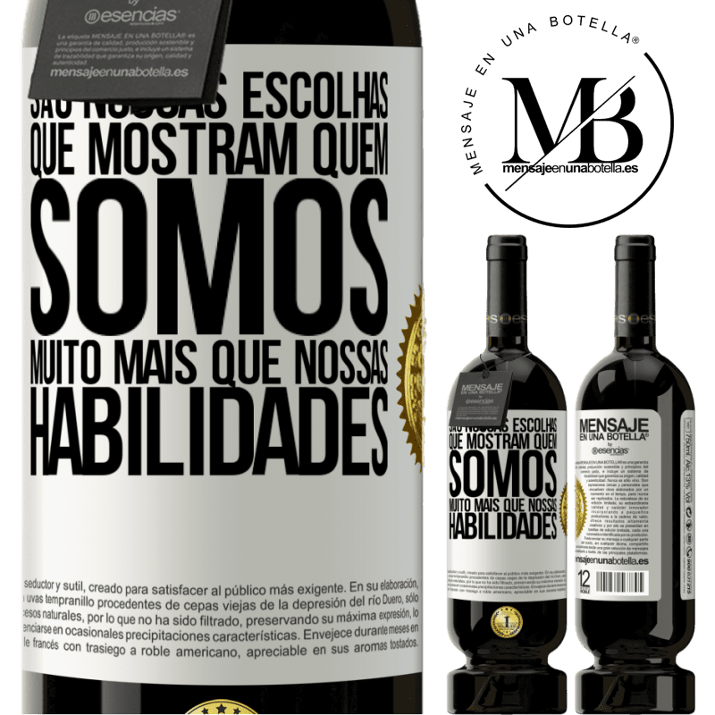 49,95 € Envio grátis | Vinho tinto Edição Premium MBS® Reserva São nossas escolhas que mostram quem somos, muito mais que nossas habilidades Etiqueta Branca. Etiqueta personalizável Reserva 12 Meses Colheita 2014 Tempranillo