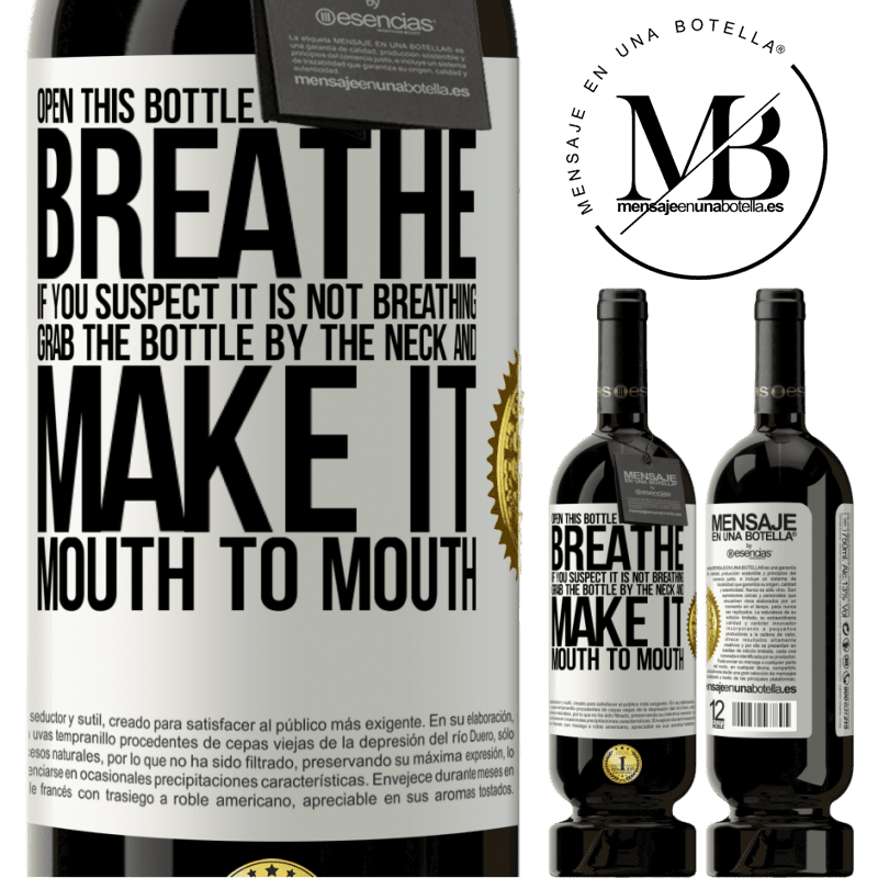 49,95 € Free Shipping | Red Wine Premium Edition MBS® Reserve Open this bottle and let the wine breathe. If you suspect you are not breathing, grab the bottle by the neck and make it White Label. Customizable label Reserve 12 Months Harvest 2014 Tempranillo