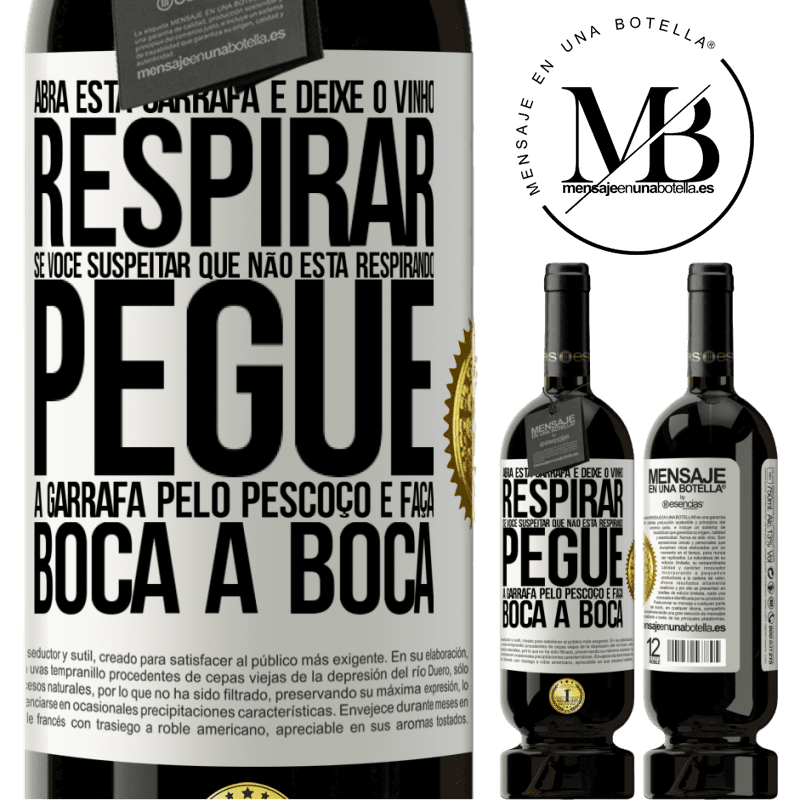 49,95 € Envio grátis | Vinho tinto Edição Premium MBS® Reserva Abra esta garrafa e deixe o vinho respirar. Se você suspeitar que não está respirando, pegue a garrafa pelo pescoço e faça Etiqueta Branca. Etiqueta personalizável Reserva 12 Meses Colheita 2014 Tempranillo