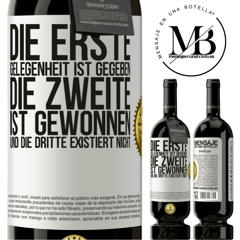 49,95 € Kostenloser Versand | Rotwein Premium Ausgabe MBS® Reserve Die erste Gelegenheit wird einem gegeben, die Zweite wird gewonnen und die Dritte existiert nicht Weißes Etikett. Anpassbares Etikett Reserve 12 Monate Ernte 2014 Tempranillo