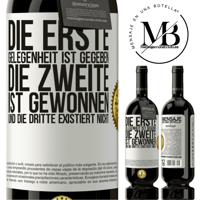 49,95 € Kostenloser Versand | Rotwein Premium Ausgabe MBS® Reserve Die erste Gelegenheit wird einem gegeben, die Zweite wird gewonnen und die Dritte existiert nicht Weißes Etikett. Anpassbares Etikett Reserve 12 Monate Ernte 2016 Tempranillo