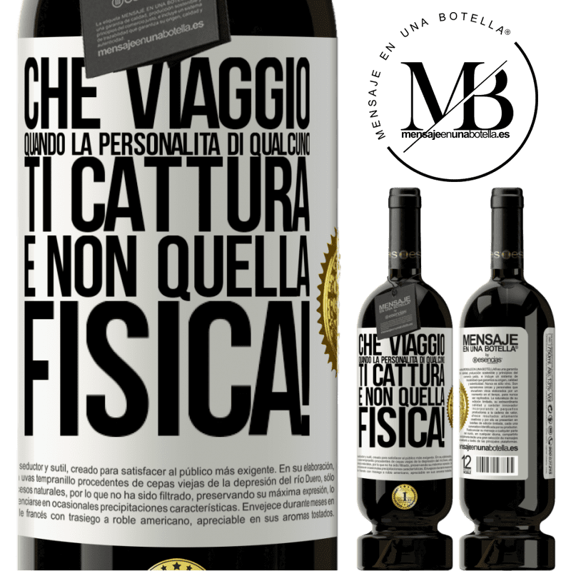 49,95 € Spedizione Gratuita | Vino rosso Edizione Premium MBS® Riserva che viaggio quando la personalità di qualcuno ti cattura e non quella fisica! Etichetta Bianca. Etichetta personalizzabile Riserva 12 Mesi Raccogliere 2015 Tempranillo