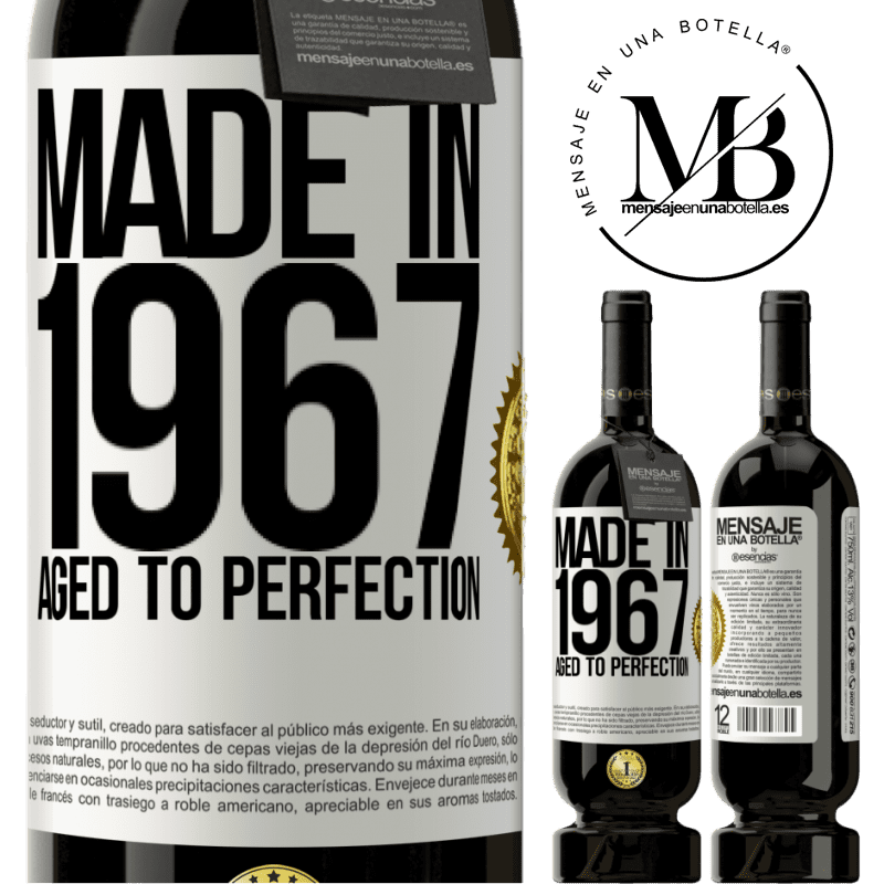 49,95 € Free Shipping | Red Wine Premium Edition MBS® Reserve Made in 1967. Aged to perfection White Label. Customizable label Reserve 12 Months Harvest 2015 Tempranillo