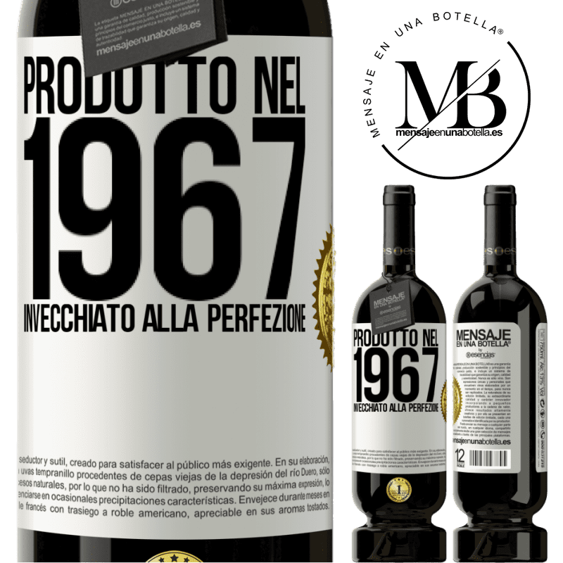 49,95 € Spedizione Gratuita | Vino rosso Edizione Premium MBS® Riserva Prodotto nel 1967. Invecchiato alla perfezione Etichetta Bianca. Etichetta personalizzabile Riserva 12 Mesi Raccogliere 2015 Tempranillo