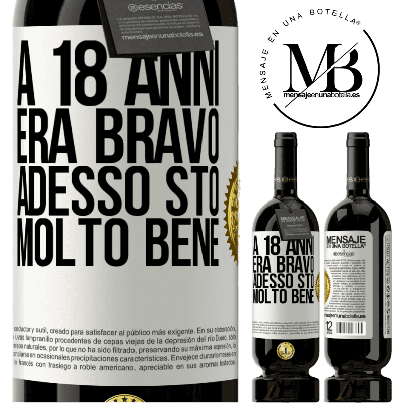49,95 € Spedizione Gratuita | Vino rosso Edizione Premium MBS® Riserva A 18 anni era bravo. Adesso sto molto bene Etichetta Bianca. Etichetta personalizzabile Riserva 12 Mesi Raccogliere 2015 Tempranillo