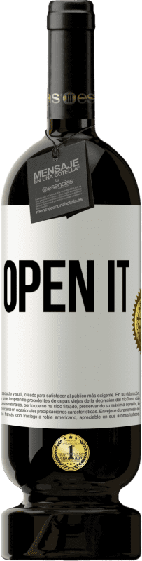 49,95 € Free Shipping | Red Wine Premium Edition MBS® Reserve Open it White Label. Customizable label Reserve 12 Months Harvest 2016 Tempranillo