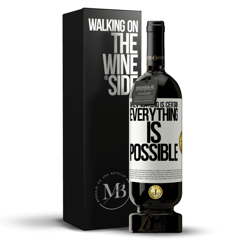 49,95 € Free Shipping | Red Wine Premium Edition MBS® Reserve When nothing is certain, everything is possible White Label. Customizable label Reserve 12 Months Harvest 2014 Tempranillo