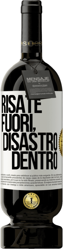 49,95 € Spedizione Gratuita | Vino rosso Edizione Premium MBS® Riserva Risate fuori, disastro dentro Etichetta Bianca. Etichetta personalizzabile Riserva 12 Mesi Raccogliere 2016 Tempranillo