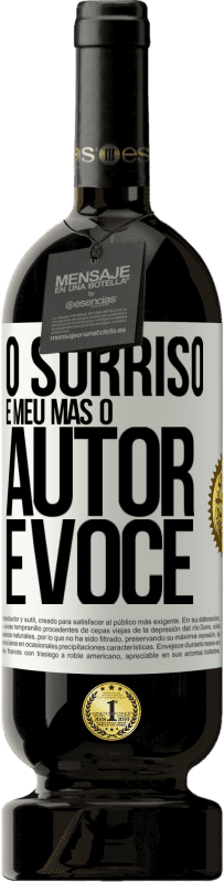 49,95 € | Vinho tinto Edição Premium MBS® Reserva O sorriso é meu, mas o autor é você Etiqueta Branca. Etiqueta personalizável Reserva 12 Meses Colheita 2015 Tempranillo