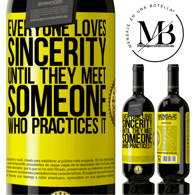 29,95 € Free Shipping | Red Wine Premium Edition MBS® Reserva Everyone loves sincerity. Until they meet someone who practices it Yellow Label. Customizable label Reserva 12 Months Harvest 2014 Tempranillo