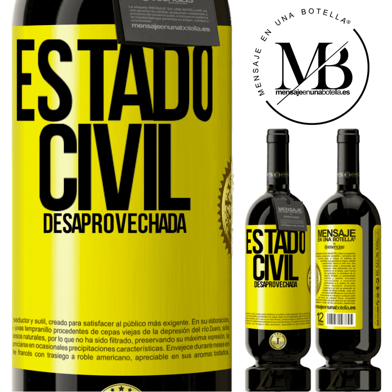 49,95 € Envío gratis | Vino Tinto Edición Premium MBS® Reserva Estado civil: desaprovechada Etiqueta Amarilla. Etiqueta personalizable Reserva 12 Meses Cosecha 2016 Tempranillo