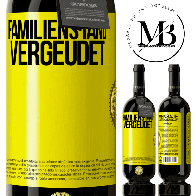 49,95 € Kostenloser Versand | Rotwein Premium Ausgabe MBS® Reserve Familienstand: vergeudet Gelbes Etikett. Anpassbares Etikett Reserve 12 Monate Ernte 2014 Tempranillo