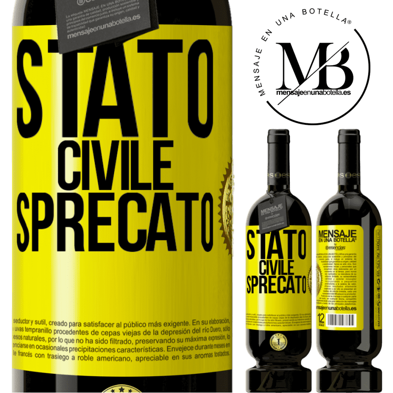 49,95 € Spedizione Gratuita | Vino rosso Edizione Premium MBS® Riserva Stato civile: sprecato Etichetta Gialla. Etichetta personalizzabile Riserva 12 Mesi Raccogliere 2016 Tempranillo