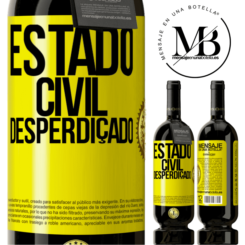 49,95 € Envio grátis | Vinho tinto Edição Premium MBS® Reserva Estado civil: desperdiçado Etiqueta Amarela. Etiqueta personalizável Reserva 12 Meses Colheita 2016 Tempranillo