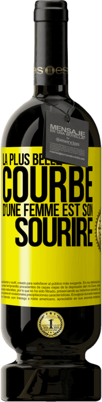 49,95 € Envoi gratuit | Vin rouge Édition Premium MBS® Réserve La plus belle courbe d'une femme est son sourire Étiquette Jaune. Étiquette personnalisable Réserve 12 Mois Récolte 2016 Tempranillo