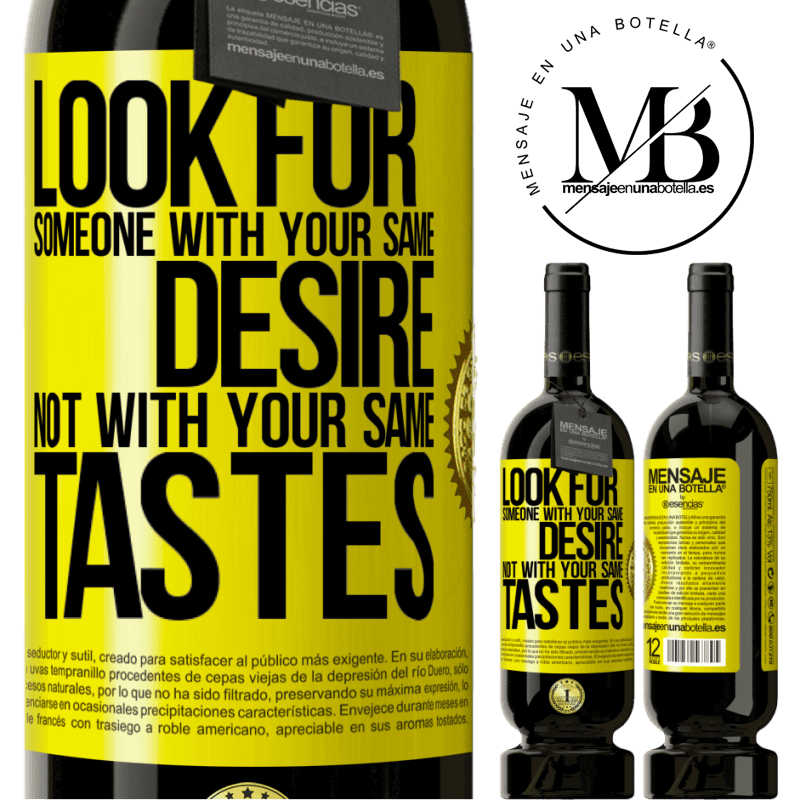 49,95 € Free Shipping | Red Wine Premium Edition MBS® Reserve Look for someone with your same desire, not with your same tastes Yellow Label. Customizable label Reserve 12 Months Harvest 2015 Tempranillo