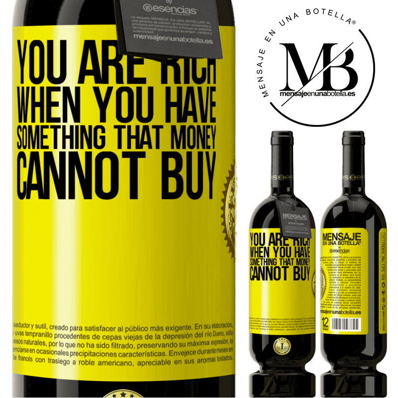 29,95 € Free Shipping | Red Wine Premium Edition MBS® Reserva You are rich when you have something that money cannot buy Yellow Label. Customizable label Reserva 12 Months Harvest 2014 Tempranillo