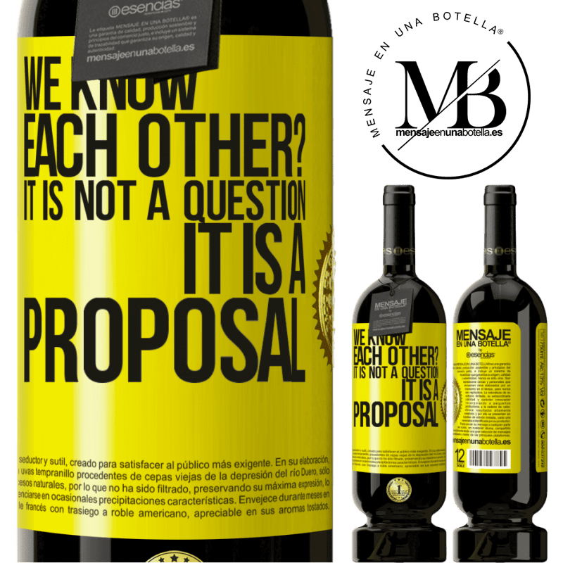 49,95 € Free Shipping | Red Wine Premium Edition MBS® Reserve We know each other? It is not a question, it is a proposal Yellow Label. Customizable label Reserve 12 Months Harvest 2014 Tempranillo