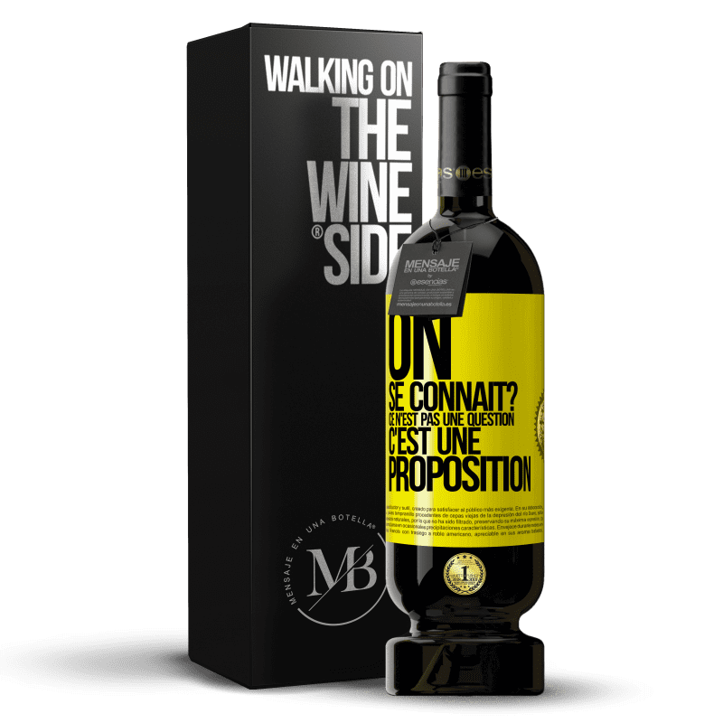 49,95 € Envoi gratuit | Vin rouge Édition Premium MBS® Réserve On se connaît? Ce n'est pas une question, c'est une proposition Étiquette Jaune. Étiquette personnalisable Réserve 12 Mois Récolte 2014 Tempranillo