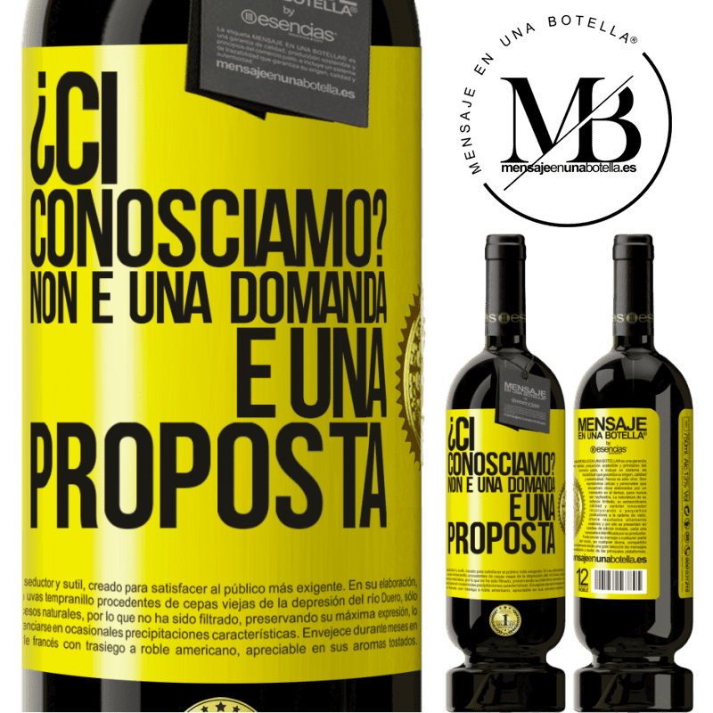 49,95 € Spedizione Gratuita | Vino rosso Edizione Premium MBS® Riserva ¿Ci conosciamo? Non è una domanda, è una proposta Etichetta Gialla. Etichetta personalizzabile Riserva 12 Mesi Raccogliere 2014 Tempranillo