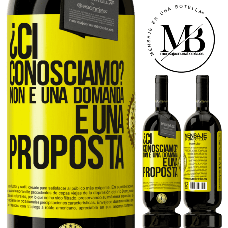 49,95 € Spedizione Gratuita | Vino rosso Edizione Premium MBS® Riserva ¿Ci conosciamo? Non è una domanda, è una proposta Etichetta Gialla. Etichetta personalizzabile Riserva 12 Mesi Raccogliere 2016 Tempranillo