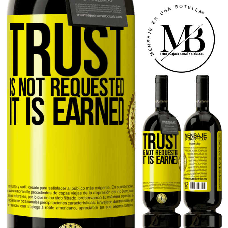 29,95 € Free Shipping | Red Wine Premium Edition MBS® Reserva Trust is not requested, it is earned Yellow Label. Customizable label Reserva 12 Months Harvest 2014 Tempranillo