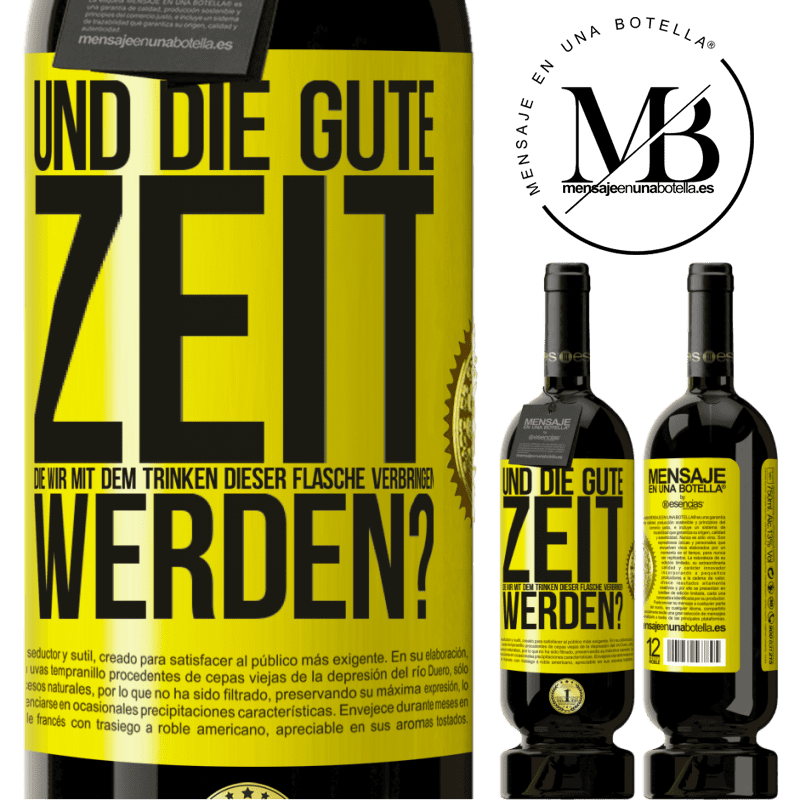 49,95 € Kostenloser Versand | Rotwein Premium Ausgabe MBS® Reserve Und der schöne Moment, den wir mit dem Trinken dieser Flasche verbringen werden? Gelbes Etikett. Anpassbares Etikett Reserve 12 Monate Ernte 2015 Tempranillo