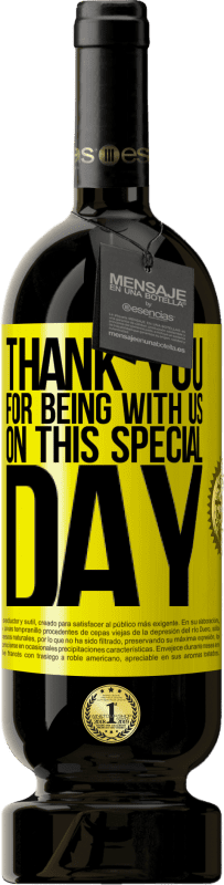 49,95 € 免费送货 | 红酒 高级版 MBS® 预订 感谢您在这个特殊的日子与我们在一起 黄色标签. 可自定义的标签 预订 12 个月 收成 2016 Tempranillo