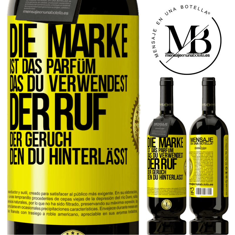 49,95 € Kostenloser Versand | Rotwein Premium Ausgabe MBS® Reserve Die Marke ist das Parfüm, das du verwendest. Der Ruf der Geruch, den du hinterlässt Gelbes Etikett. Anpassbares Etikett Reserve 12 Monate Ernte 2015 Tempranillo