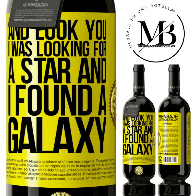 29,95 € Free Shipping | Red Wine Premium Edition MBS® Reserva And look you, I was looking for a star and I found a galaxy Yellow Label. Customizable label Reserva 12 Months Harvest 2014 Tempranillo