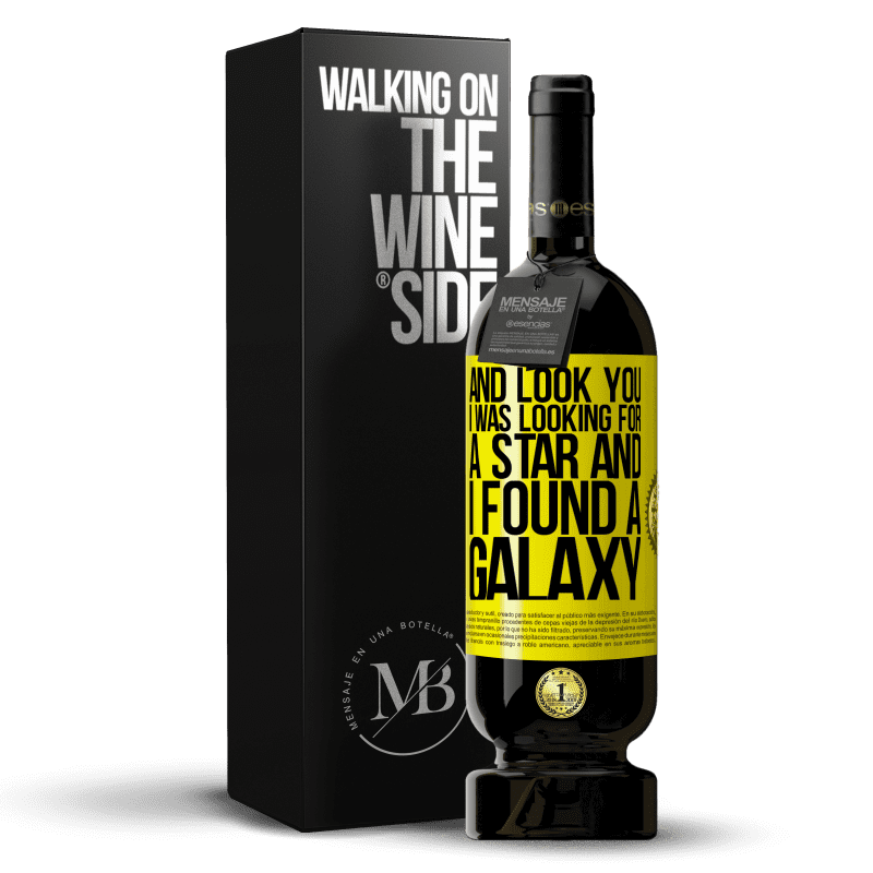 49,95 € Free Shipping | Red Wine Premium Edition MBS® Reserve And look you, I was looking for a star and I found a galaxy Yellow Label. Customizable label Reserve 12 Months Harvest 2015 Tempranillo