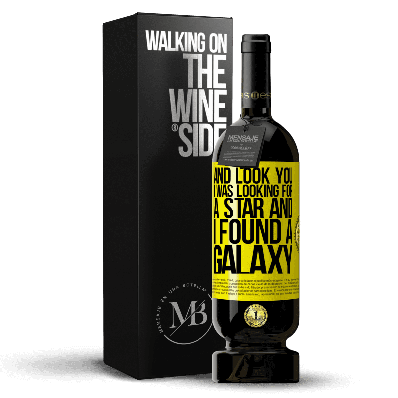29,95 € Free Shipping | Red Wine Premium Edition MBS® Reserva And look you, I was looking for a star and I found a galaxy Yellow Label. Customizable label Reserva 12 Months Harvest 2014 Tempranillo