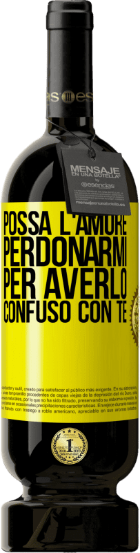 49,95 € Spedizione Gratuita | Vino rosso Edizione Premium MBS® Riserva Possa l'amore perdonarmi per averlo confuso con te Etichetta Gialla. Etichetta personalizzabile Riserva 12 Mesi Raccogliere 2016 Tempranillo