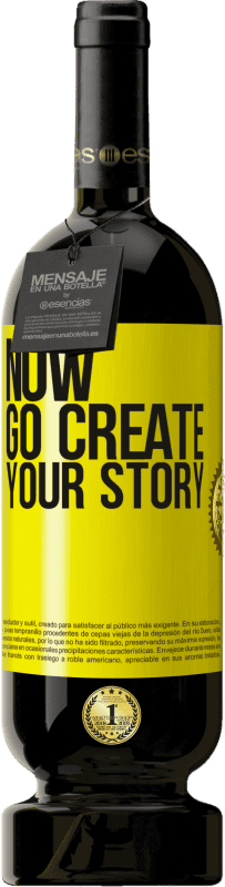 49,95 € | Rotwein Premium Ausgabe MBS® Reserve Now, go create your story Gelbes Etikett. Anpassbares Etikett Reserve 12 Monate Ernte 2014 Tempranillo