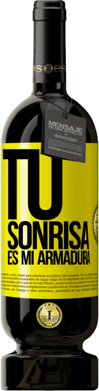49,95 € | Vino Tinto Edición Premium MBS® Reserva Tu sonrisa es mi armadura Etiqueta Amarilla. Etiqueta personalizable Reserva 12 Meses Cosecha 2016 Tempranillo